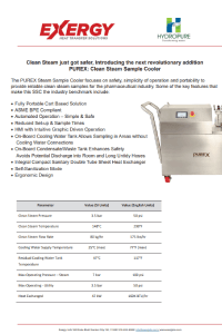 PUREX Steam Sample Cooler Spec Sheet